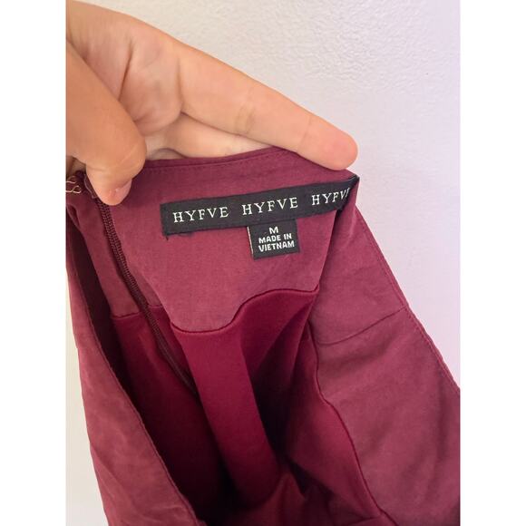 Anthropologie HYFVE Burgundy Wrap Mini Skirt Women’s Size M - Picture 3 of 5